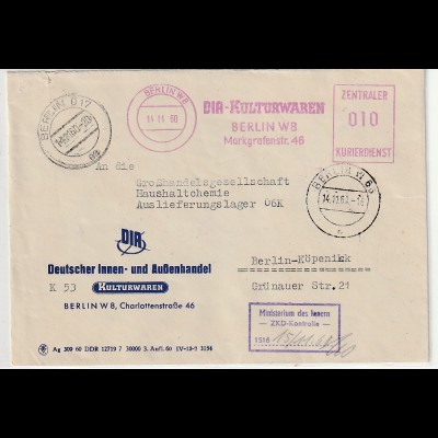 ZKD: Ortsbrief Berlin mit Kastenstempel "ZKD-Kontrolle"